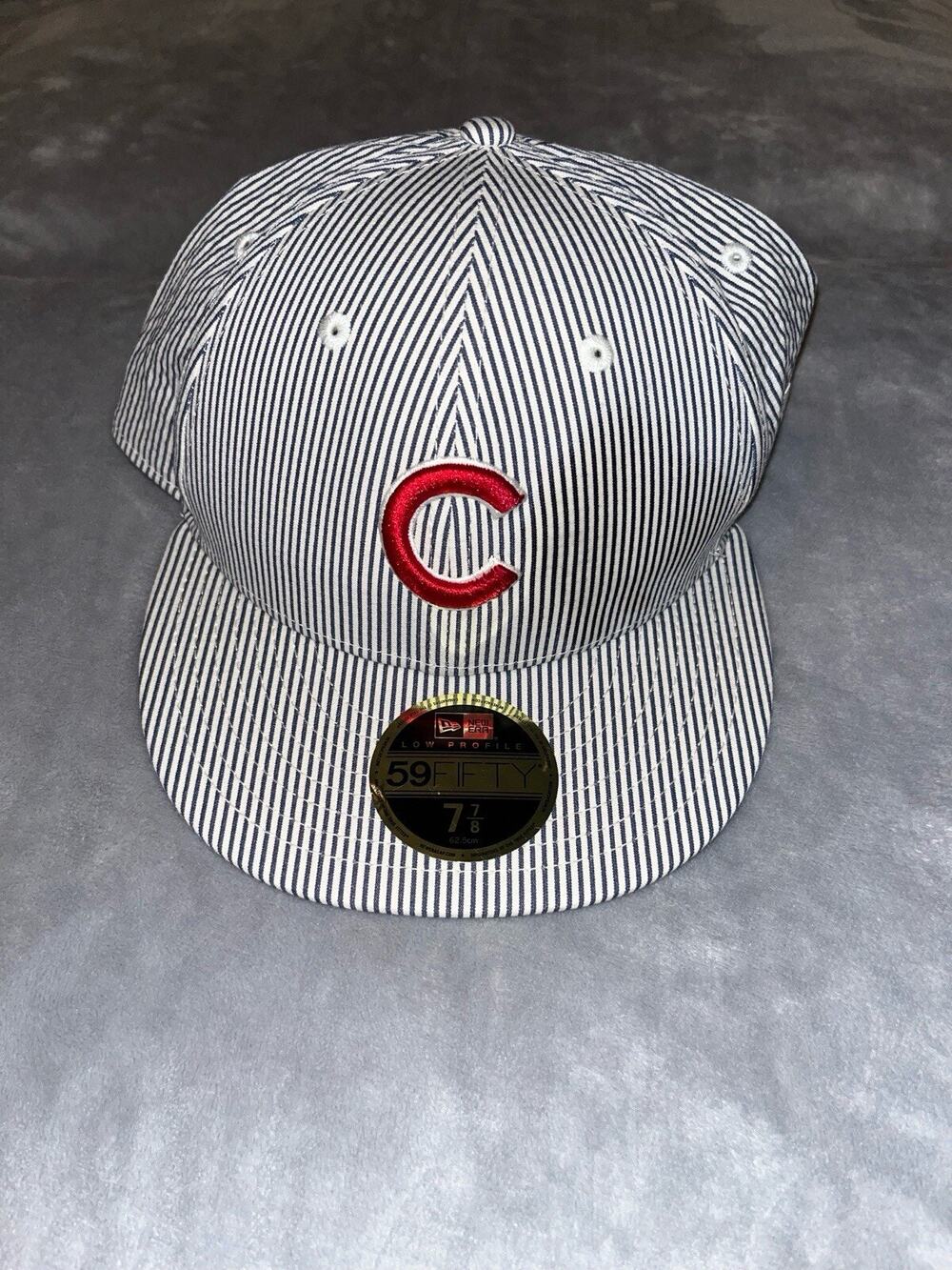 Todd Snyder X New Era 7 7/8 Low Profile Cubs Baseball Cap Stripe White NWT